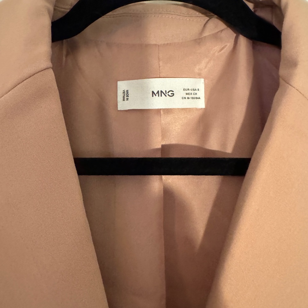 Mango Women's Tan Double-Breasted Blazer - Size Small - Picture 3 of 3